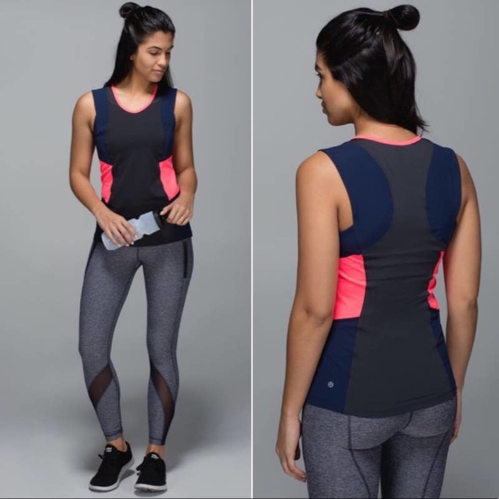 Lululemon Trail Bound Navy Tank Sz 6